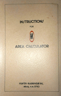 MK area calculator official instructions manual